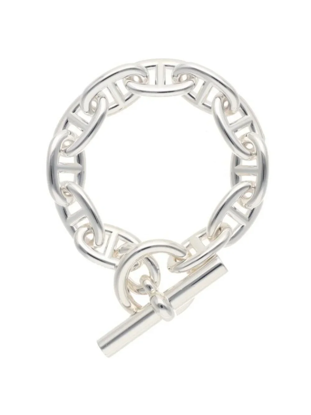Hermes Chaine D'ancre TGM Silver Bracelet